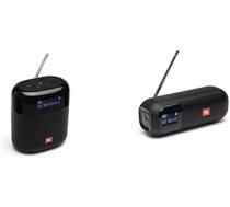 JBL Tuner XL radio ierakstītājs melnā krāsā — pārnēsājams Bluetooth skaļrunis ar MP3, DAB+ un FM radio — līdz 15 stundām un 2 uztvērēja radio ierakstītāji melnā krāsā — līdz 12 stundām ANEB09T476YMLT