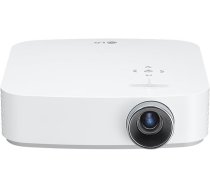 LG projektors PF50KS līdz 254 cm (100 collas) Cinebeam Full HD LED projektors (600 lūmeni, C tipa USB, WebOS), balts ANEB07B51SR9YT