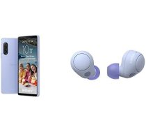 Sony Xperia 10 V (5000 mAh akumulators, 6,1 collas 21:9 plats OLED, trīskāršs objektīvs, viegls un kompakts, 3,5 mm audio ligzda, Android 13, IP65/68) 24+12 mēnešu garantija [Amazon azon Exclusive Lavender + Truewireless ANEB0C6N2QR78T