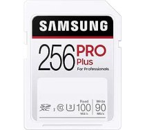 Samsung PRO Plus 256GB SDXC UHS-I U3 100MB/s lasāmā atmiņas karte Full HD un 4K UHD MB-SD256H/EU ANE55B08DYD65N6T
