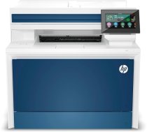 HP Color Laserjet Pro MFP 4302fdw printeris, krāsains, drukāšana, kopēšana, skenēšana, fakss, bezvadu; Drukāt no viedtālruņa vai planšetdatora; Automātiskais dokumentu padevējs, zils, balts
