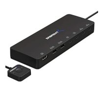 SABRENT KVM Switch 2 portu USB C ieejas, 2 portu USB C izejas ar 60 W PD, 2 USB pieslēgvietas, 1 HDMI ports 4K @ 60 Hz klēpjdatoram, personālajam datoram, printerim, skenerim, pelei, tastatūras LED ierīču displejiem (USB-KCPD)