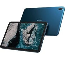 Nokia T20 Android 11 WiFi planšetdators ar 10,36 collu ekrānu, 4 GB RAM/64 GB ROM, 8200 mAh akumulatoru, 8 MP + 5 MP kameru, stereo skaļruni ar OZO atskaņošanu, divus mikrofonus, metāla korpusu — okeāna zils