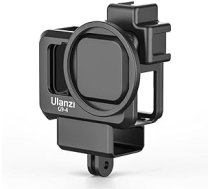 ULANZI G9-4 plastmasas video žurnālu būris, kas saderīgs ar GoPro Hero 12 Black, GoPro Hero 11 Black, GoPro Hero 10 Black un GoPro Hero 9 Black — video būra korpuss ar filtra adapteri un aukstās kurpes stiprinājumu