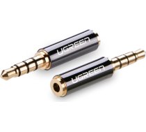 Adaptera audio ligzda 3,5 mm vīrieša ligzda 2,5 mm sieviešu ligzda, melna
