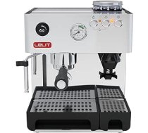 Lelit PL 42 EM Anita PL042EM pusprofesionāls kafijas automāts ar iebūvētu kafijas dzirnaviņu, ideāli piemērots espresso vāciņam, kapučīno un kafijas spilventiņiem, nerūsējošā tērauda korpuss, 18/8, 2 kg, metāls ANEB004QXG132T
