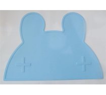 Bangha Silikona paliktnis Silikona pārnēsājamais paliktnis Beautiful Bunny Silicone Placemat Siltuma izturīgs galda piederumu MAT galda dekoru komplekts Placemat Wipeable (krāsa: zila)