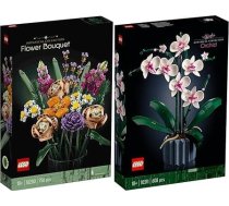 2 Lego komplekti: 10311 Orhideja un 10280 Pušķis