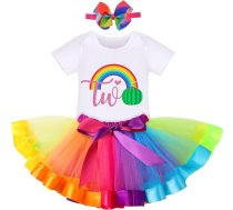 Jaundzimušo bērnu meitene 1. 2. 3. 3. 4. 5. dzimšanas dienas ballīte apģērbs arbūzu tēma kokvilnas bodysuit + varavīksnes princese tilla tutu svārki + priekšgala loksne kūka sadursme foto rekvizīti kleita