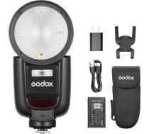 Godox V1Pro-S apaļā kameras zibspuldzes Speedlite priekš Sony, ar noņemamu apakšblāzmu SU-1, USB-C uzlādes akumulatoru, 2.4G X bezvadu HSS TTL zibspuldzes zibspuldze Sony a7IV a7III a7RIII a7RII a7c a6400