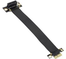 PCI-Express 3.0 1X vīriešu un sieviešu savienojuma paplašināšanas kabelis PCI-E 1X Extender Adapter Jumper priekš grafiskās kartes (18 cm, 90°, 90°)