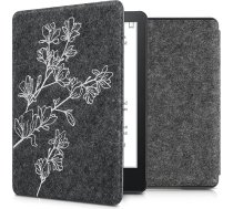 kwmobile Korpuss saderīgs ar Amazon Kindle Paperwhite (11th Gen - 2021) - filca auduma aizsargvāciņš - Magnolia White Dark Grey