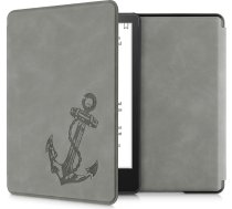 kwmobile Aizsargvāciņš saderīgs ar Amazon Kindle Paperwhite (11th Gen - 2021) - mākslīgās ādas e-lasītājs - Anchor Vintage Grey