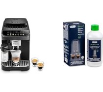 De'Longhi Magnifica Evo ECAM 292.81.B Pilnībā automātisks kafijas automāts ar piena sistēmu, 7 tiešās izvēles pogas kapučīno, espresso un citu kafijas produktu pagatavošanai, 2 kafijas tasīšu funkcija, melns ar