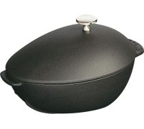 Staub 1102523 Mīdiju katls ar vāku, 25 cm, matēts melns