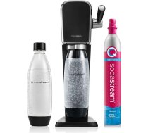 SodaStream Art ūdens karbonizators ar CO2 balonu un 1 x 1 litra plastmasas pudeli, kas paredzēta mazgāšanai trauku mazgājamā mašīnā, augstums 44 cm, melns, 44 cm