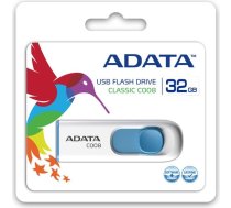 Flash zibatmiņas dashdrive classic c008 32gb usb2.0 balts un zils