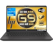 HP 2024 G9 piezīmjdatora modelis Intel n 4500 16GB RAM SSD Pci Nvme 500GB displejs 15,6 collu Anti-Glare 3 USB HDMI LAN Wi-Fi Wi-Fi Win 11 Pro, N4500 Open Office