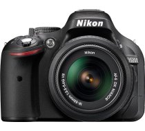 Nikon D5200 digitālā spoguļkamera ar 18-55 mm VR objektīvu komplektā - melna (24,1 MP), 3 collu LCD (sertificēts atjaunots)