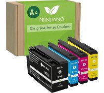 Prindano 4 x printeru kasetnes, kas saderīgas ar HP 953 XL 953XL priekš Officejet Pro 8710 7740 7720 8210 8720 7730 8218 8715 8216 8718 8725 Multipack (melna, zilā, dzeltenā, dzeltenā krāsā, 4 gabali)