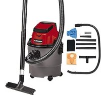 Einhell TC-VC 18/15 Li-Solo Power X-Change bezvadu mitrais/sausais putekļsūcējs Litija jonu plastmasas konteiners 15 l 4 riteņi, ieskaitot sūkšanas šļūteni, dažādi filtri bez akumulatora un lādētāja