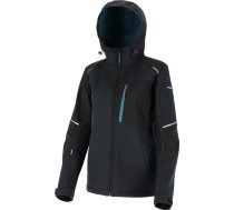 Softshell jaka ar kapuci dāmām melna tirkīza, "2xl",ce,lahti