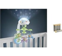 Mattel Fisher-Price 3-in-1 Dream Bear Cot Mobilais gultiņa ar baterijām