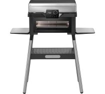 WMF Profi Plus Urban Master Grill, elektriskais grils līdz 340° grādiem, integrēta cepeškrāsns līdz 200° grādiem, 3000 W, 2-in-1, āra grils, matēts nerūsējošais tērauds, melns un sudrabots