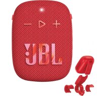 JBL Box Wind 3S pārnēsājamais mini Bluetooth skaļrunis ūdensizturīgs ar klipu sportam, velosipēdam un skrejriteņiem - Bass Boost - sarkans