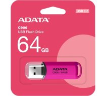 Atmiņas zibatmiņas disks c906 64gb usb2.0 rozā krāsā