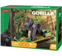 Puzzle 3d dzīvnieki - gorilla