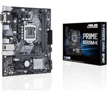 Asus Prime B365M-K spēļu mātesplates ligzda Intel LGA 1151 (mATX, DDR4, M.2, SATA 6Gbit/s, LED apgaismojums)