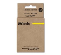 Partydeco Actis kb-1240y tinte (aizvietotājs brother lc1240y/lc1220y; standarta; 19 ml; dzeltena)