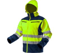 NEO Brīdinājuma softshell darba jaka ar kapuci, dzeltena, XL izmērs