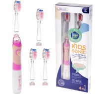 SEAGO sonic zobu birste bērniem, rozā, 1xAAA 1.5V (nav iekļauts), 3 uzgaļi, SG-977 Pink