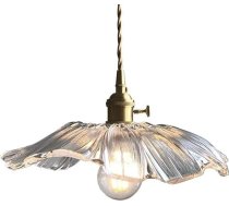 Hobaca® E27 Lotus Leaf Glass Gold Copper Modern Nordic Pendant Lights Piekaramie gaismekļi Piekaramie gaismekļi Virtuves salas gaisma Ēdamistabas piekaramie gaismekļi Dzīvojamās istabas piekaramie gaismekļi