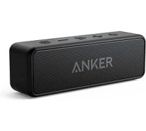 Anker SoundCore 2 Bluetooth Lautsprecher, Enormer Bass un Dualen Bass-Treibern, 24h Akku, Verbesserter IPX7 Wasserschutz, Kabelloser Lautsprecher (Generalüberholt) ANEB07N3W6R9HT