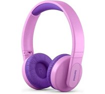 Philips TAK4206PK/00 Virs auss Bluetooth bērnu austiņas Bezvadu krāsainas LED gaismas Philips lietotne ar bērnu slēdzeni un 85 dB skaļuma ierobežotāju ar mīkstiem ausu spilventiņiem (rozā krāsā) ANEB09312XXFLT