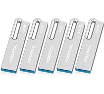 KOOTION USB zibatmiņas zibatmiņas 32 GB Pack of 5 Data Sticks USB 2.0 Memory Stick 5 Gab 32G USB Flash Drive Krāsains USB Memory Sticks Metāla komplekts 5 Datu Storage Stick 32 GB USB Flash Drives Sudraba