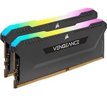 Corsair VENGEANCE RGB PRO SL 16GB (2x8GB) DDR4 3200 (PC4-25600) C16 1,35V, optimizēts AMD Ryzen — melns