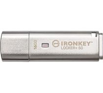 Kingston IronKey Locker+ 50 USB Stick XTS-AES šifrēšana datu aizsardzībai ar automātisku USBtoCloud dublēšanu IKLP50/16GB ANE55B0B5B4DWC8T
