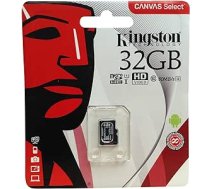 Oriģinālā Kingston Technology 16GB/32GB/64GB/128GB Mini Micro SD atmiņas karte planšetdatoram mobilajam tālrunim, melna (32GB)