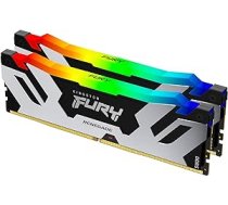 Kingston Fury Renegade KF560C32RSAK2-64 melns RGB XMP 64GB (6000MT/s DDR5 CL32 DIMM galddatoru spēļu atmiņas komplekts no 2)