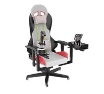 EG STARTS Spiele Joystick Hotas krēsla stiprinājums, saderīgs ar Thrustmaster A10C Hotas Warthog T.16000M FCS un TCA virsnieku komplekts Airbus un VKB Gunfighter MK & Logitech X56 X52 Flight Sim Controller