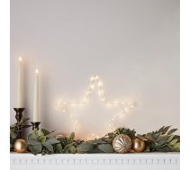 Lights4fun LED zvaigžņu logu rotājumi Ziemassvētku logu rotājumi ar taimeri, darbināms ar akumulatoru 35 cm Spīdošās zvaigznes Bērnu istabas LED zvaigzne, darbināms ar akumulatoru Zvaigžņu logs, izgaismots ar akumulatoru
