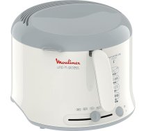 Moulinex AF1211 Uno M Access Fryer | Kapacitāte: 1 kg | Siltuma izolēts termiskais korpuss | Salokāms rokturis | Termostats: 150° līdz 190°C | Balta/pelēka krāsa