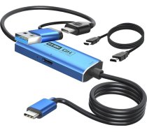 YCE Videoafišēšanas karte 4K HDMI + 100W PD auf USB-C/USB 3.0 1080P Capture Card mit 2M Draht Game Capture HDMI bis USB Adapter Laptop verbinden für Live Streaming,Gaming,Videokonferenz