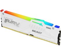 Kingston Fury Beast White RGB XMP 128GB 5200MT/s DDR5 CL40 DIMM galddatora spēļu atmiņas komplekts ar 4 - KF552C40BWAK4-128