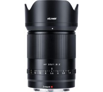 VILTROX 35mm F1.8 Z stiprinājums priekš Nikon Z5 Z50 Z6 Z6II Z7 Z7II ZFC Pilna kadra kamera ar automātisko fokusēšanu, melns