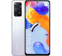 Xiaomi Redmi Note 11 Pro 5G viedtālrunis 6,67 collu FHD+ AMOLED DotDisplay, 120Hz FHD+ AMOLED DotDisplay, 67W Turbo uzlāde 6G+128GB Polar White [Global Version]